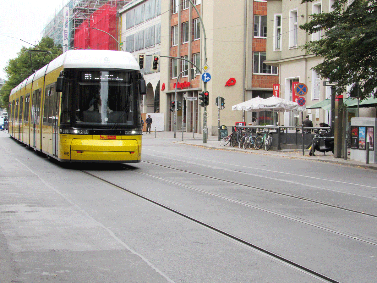 Tram moving around Berlin